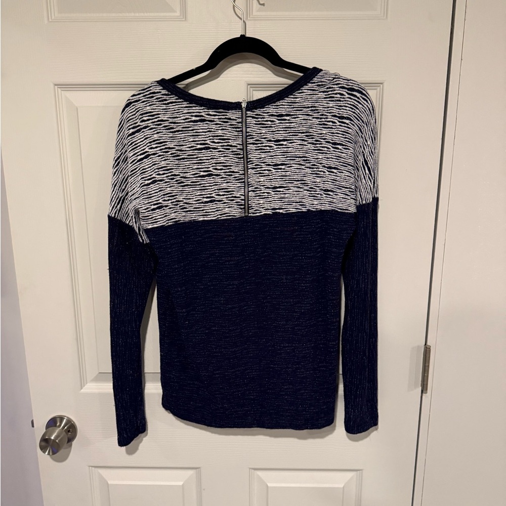 Navy and White Sweater